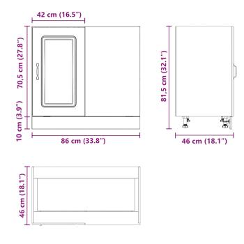 Küchenunterschrank Kalmar Artisan-Eiche Holzwerkstoff