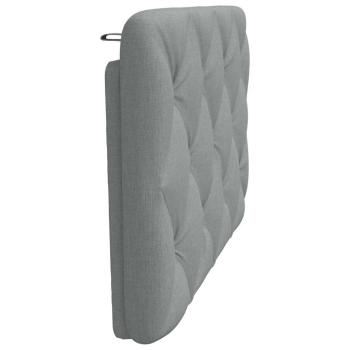 Kopfteil-Kissen Hellgrau 90 cm Stoff