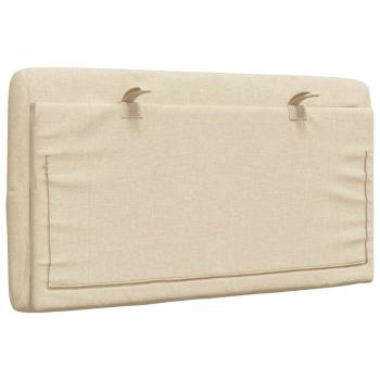 Kopfteil-Kissen Creme 90 cm Stoff