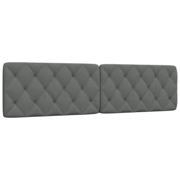 ARDEBO.de - Kopfteil-Kissen Dunkelgrau 200 cm Stoff