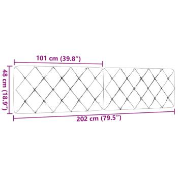 Kopfteil-Kissen Dunkelbraun 200 cm Stoff