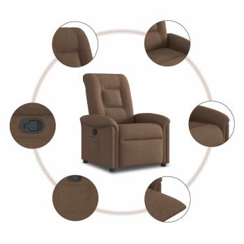 Relaxsessel Braun Stoff