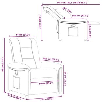 Relaxsessel Braun Stoff