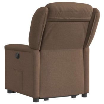 Relaxsessel mit Aufstehhilfe Braun Stoff