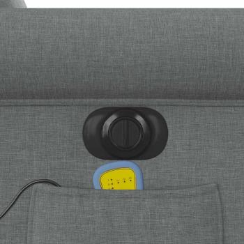 Massagesessel Elektrisch Dunkelgrau Stoff