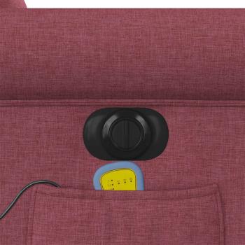 Massagesessel Elektrisch Weinrot Stoff