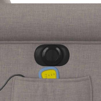 Massagesessel Elektrisch Taupe Stoff