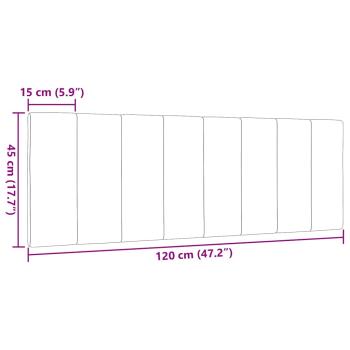 Kopfteil-Kissen Schwarz 120 cm Stoff