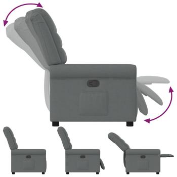 Relaxsessel Elektrisch Dunkelgrau Stoff