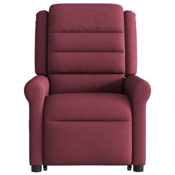 Massagesessel mit Aufstehhilfe Weinrot Stoff