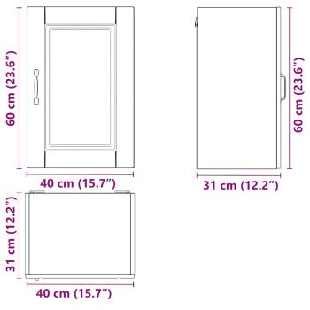 Küchen-Hängeschrank Porto Schwarz Holzwerkstoff