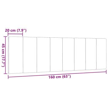 Kopfteil-Kissen Hellgrau 160 cm Stoff