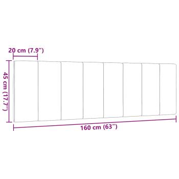Kopfteil-Kissen Schwarz 160 cm Stoff