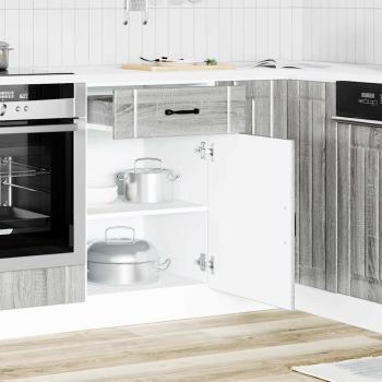 Küchen-Unterschrank Lucca Grau Sonoma Holzwerkstoff