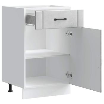 Küchen-Unterschrank Lucca Betongrau Holzwerkstoff
