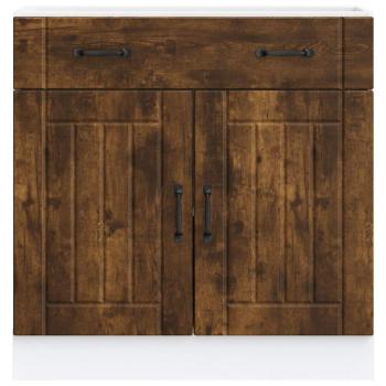 Küchen-Unterschrank Lucca Räuchereiche Holzwerkstoff