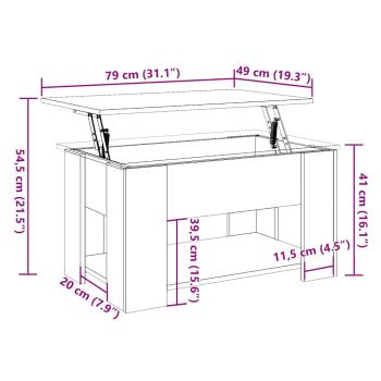 Couchtisch Altholz-Optik 79x49x41 cm Holzwerkstoff