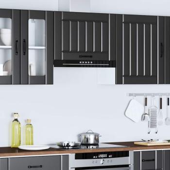 Küchen-Hängeschrank Lucca Schwarz Holzwerkstoff