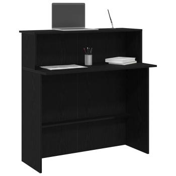ARDEBO.de - Empfangstheke Schwarz 100x50x103,5 cm Holzwerkstoff