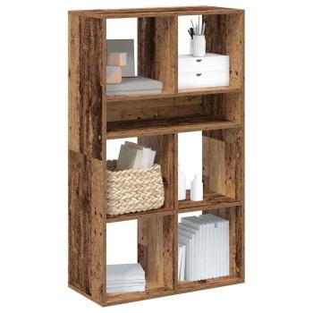 ARDEBO.de - Bücherregal Altholz-Optik 66x31x112 cm Holzwerkstoff