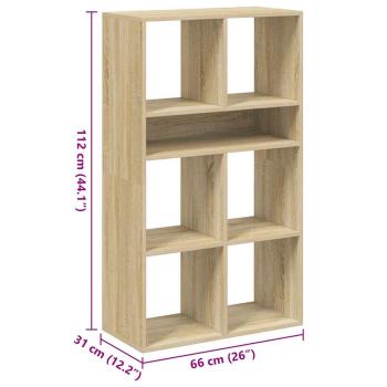 Bücherregal Sonoma-Eiche 66x31x112 cm Holzwerkstoff