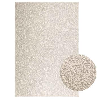 ARDEBO.de - Teppich ZIZUR Creme 160x230 cm Jute-Optik Indoor und Outdoor