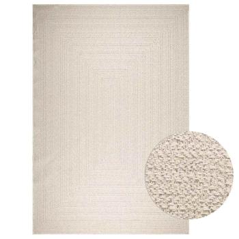 ARDEBO.de - Teppich ZIZUR Creme 240x340 cm Jute-Optik Indoor und Outdoor