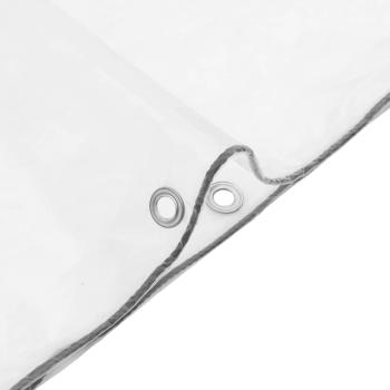 ARDEBO.de - Transparente Plane mit Ösen 4x10 m Polyethylen