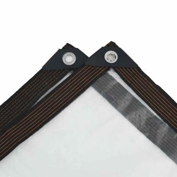 ARDEBO.de - Transparente Plane mit Ösen 1x4 m Polyethylen