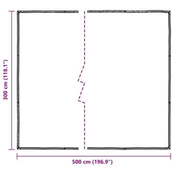 Transparente Plane mit Ösen 3x5 m Polyethylen