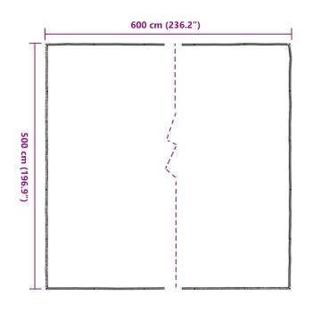 Transparente Plane mit Ösen 5x6 m Polyethylen