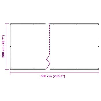 Transparente Plane mit Ösen 2x6 m PVC