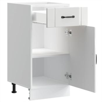 Küchen-Unterschrank Lucca Hochglanz-Weiß Holzwerkstoff