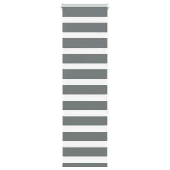 ARDEBO.de - Zebra Jalousie Dunkelgrau 45x150cm Stoffbreite 40,9cm Polyester