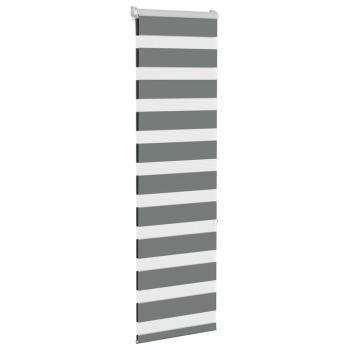 Zebra Jalousie Dunkelgrau 45x150cm Stoffbreite 40,9cm Polyester
