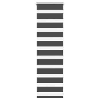 ARDEBO.de - Zebra Jalousie Schwarz 40x100 cm Stoffbreite 35,9 cm Polyester