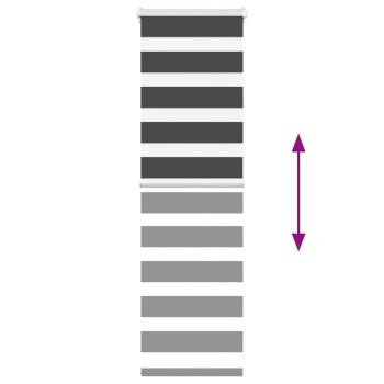 Zebra Jalousie Schwarz 40x100 cm Stoffbreite 35,9 cm Polyester