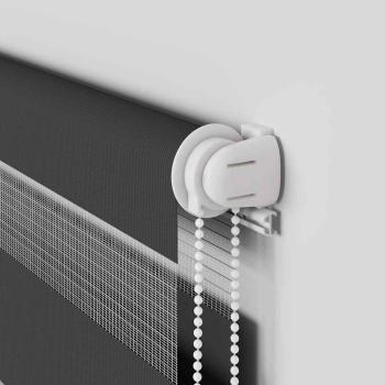 Zebra Jalousie Schwarz 40x100 cm Stoffbreite 35,9 cm Polyester