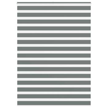 ARDEBO.de - Zebra Jalousie Dunkelgrau 160x230 cm Stoffbreite 155,9 cm