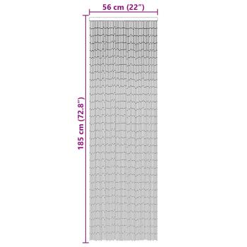 Insekten-Türvorhang Dunkelgrau 56x185 cm Bambus