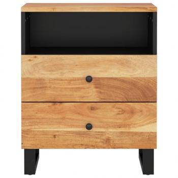 Nachttisch 50x33x62 cm Massivholz Akazie & Holzwerkstoff