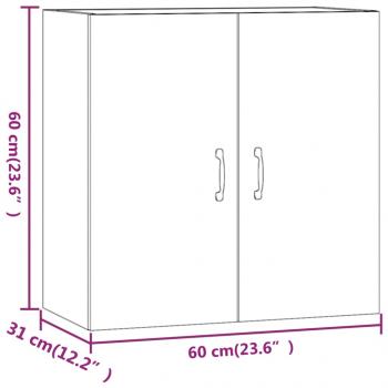 Wandschrank Grau Sonoma 60x31x60 cm Holzwerkstoff