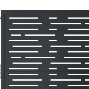 Gartentor Anthrazit 105x80 cm Stahl Quadratisches Design