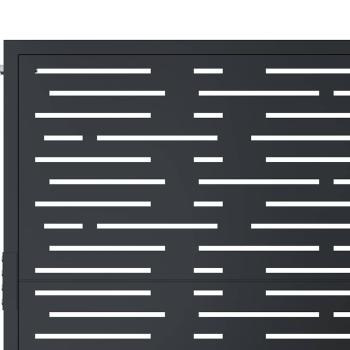 Gartentor Anthrazit 105x80 cm Stahl Quadratisches Design