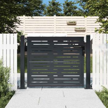 Gartentor Anthrazit 105x80 cm Stahl Quadratisches Design