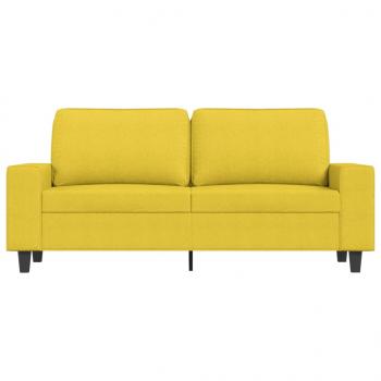 2-Sitzer-Sofa Hellgelb 140 cm Stoff