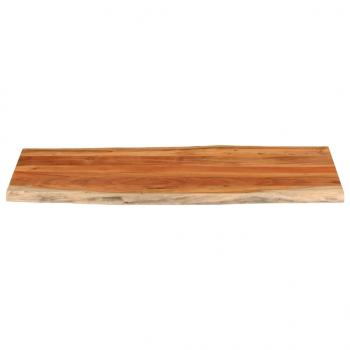 Tischplatte 140x60x2,5cm Rechteckig Massivholz Akazie Baumkante