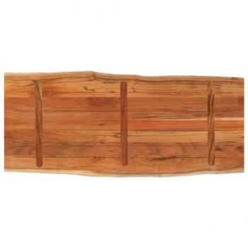Tischplatte 140x60x2,5cm Rechteckig Massivholz Akazie Baumkante