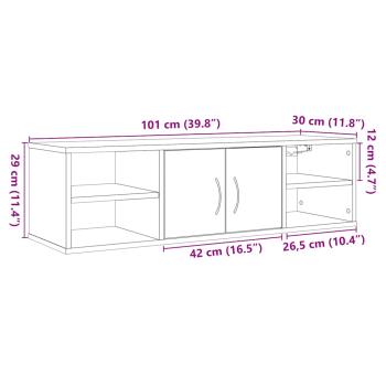 Wandschrank Artisan-Eiche 102x30x29 cm Holzwerkstoff
