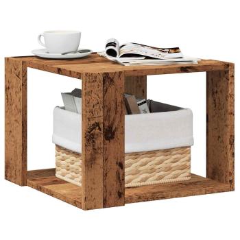 ARDEBO.de - Couchtisch Altholz-Optik 40x40x30 cm Holzwerkstoff